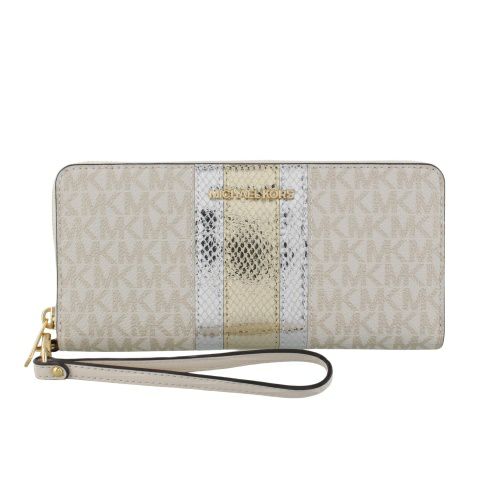 貴重！MICHAEL KORS 長財布 ゴールド/ベージュ箱有り(説明書付き