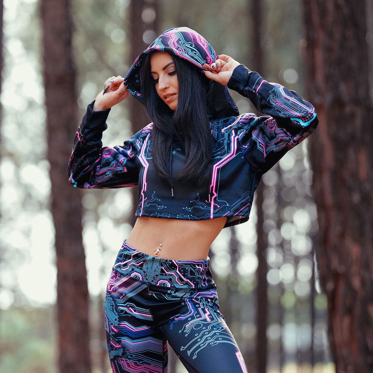 Cyber Crop Hoodie - Limited – Lunafide