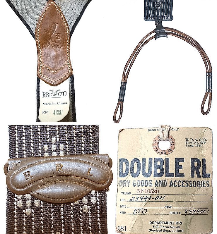 Pohan Cheng ダブルアールエル ウォバッシュサスペンダー Pohan Cheng