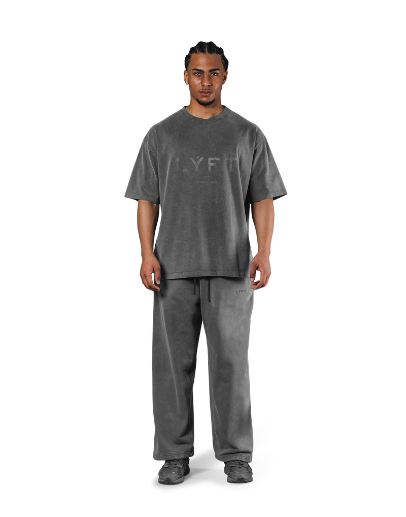 LÝFT Logo Vintage Big T-Shirt V.2 - D.Grey