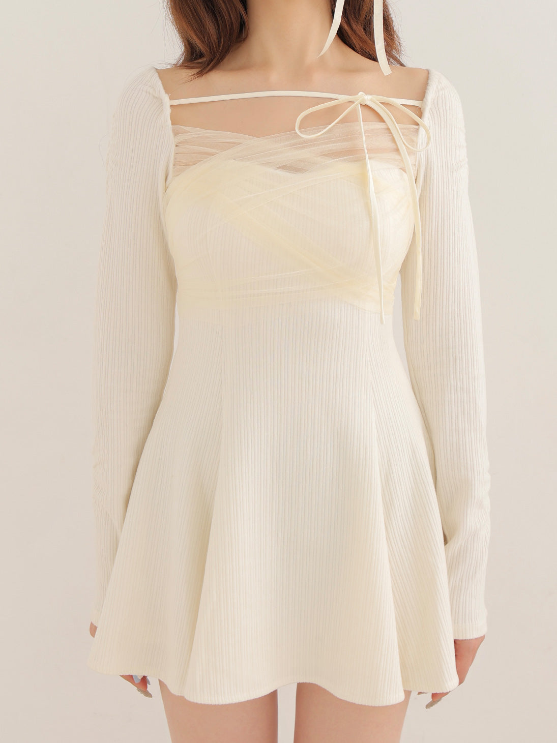 Cross tulle flare mini onepiece(eme10736) – M me eme