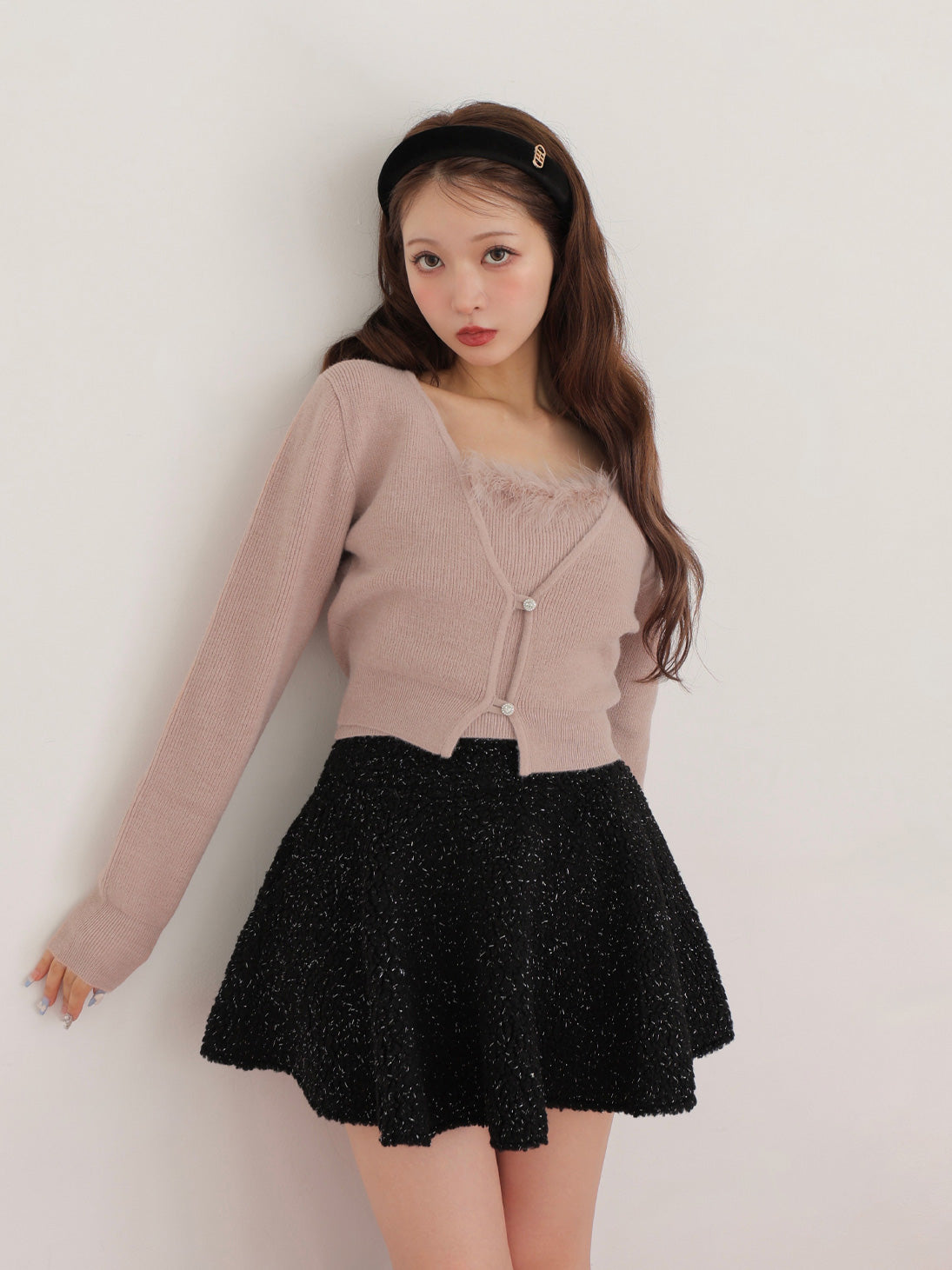 Boa flare mini skirt(eme10378) – M me eme