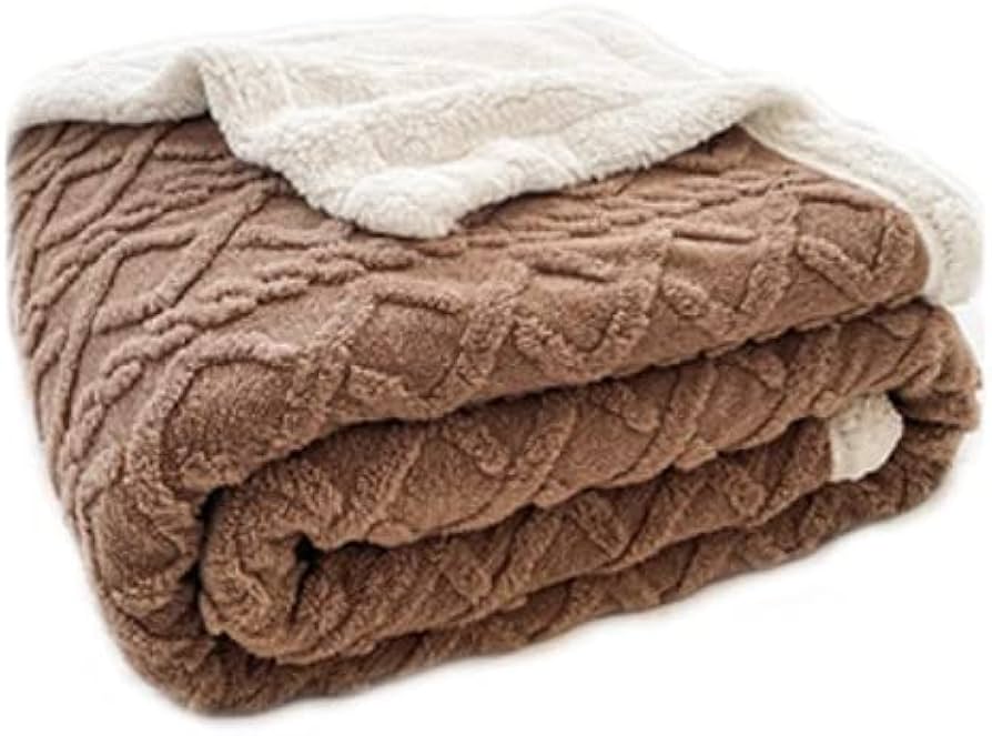 Amazon｜アラン模様 ブランケット 約100cm×150cm ブランケット