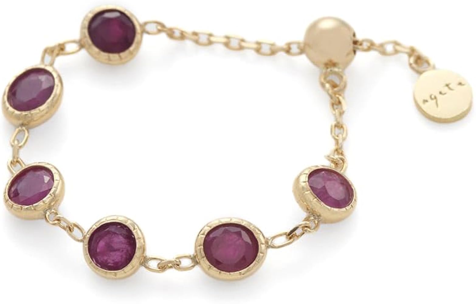 Amazon.co.jp: [アガット] agete Dreamy ゴールドK10 ルビーチェーン