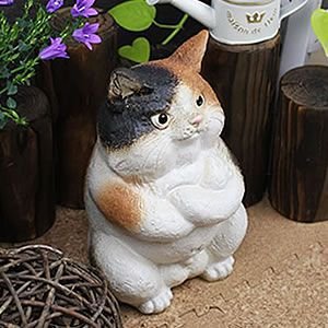 Amazon.co.jp: 信楽焼 猫 ボス猫（三毛）【ok-0054】 陶器 しがらき焼