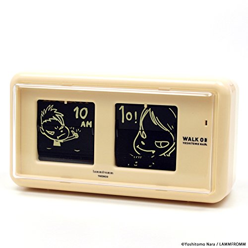 Amazon.co.jp: 奈良美智 パタパタクロック [WALK ON(ベージュ