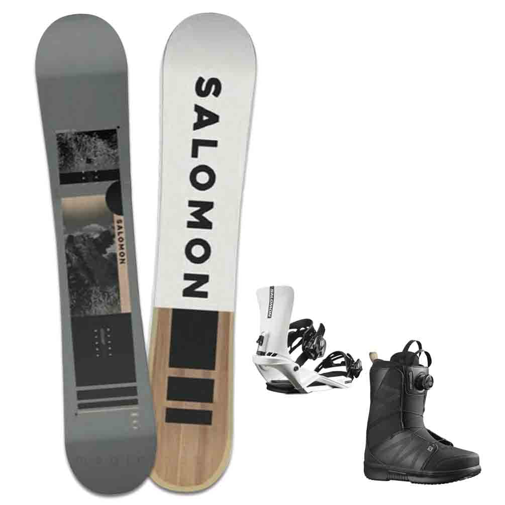 SALOMON 145cm + FLUX スノーボード 3点セット グラトリ SALOMON 145cm