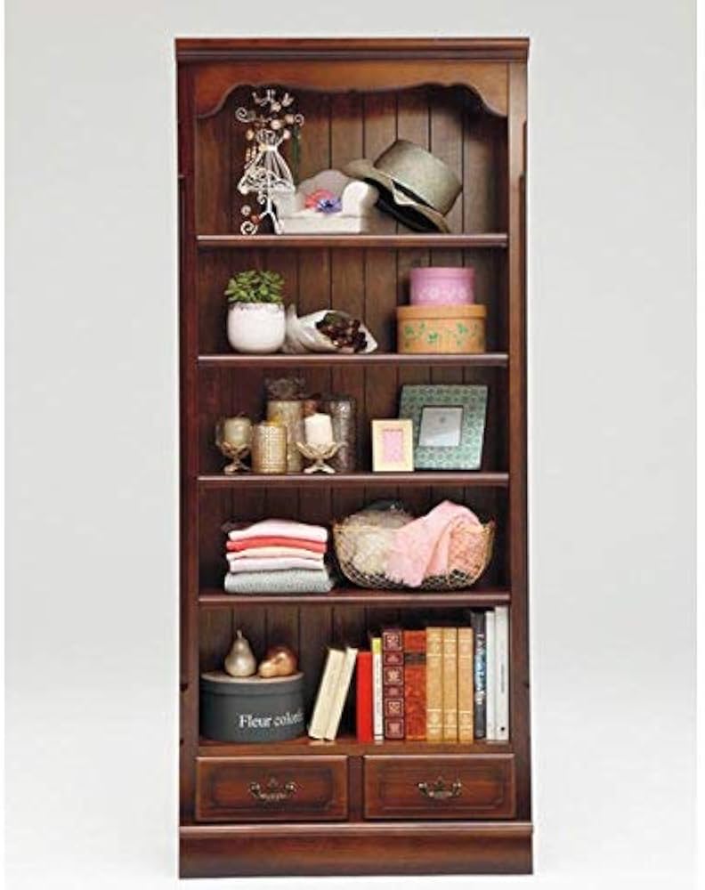 Amazon｜カリモク 本棚・書棚/コロニアル 書棚 幅744mm （オープン棚