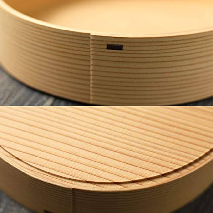 Amazon｜大館工芸社 曲げわっぱ重箱 丸三段重 白木 各900cc 秋田杉