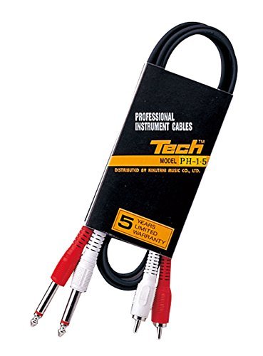 Amazon.co.jp: TECH 2ch ラインケーブル RCA(オス) ⇔ モノラルフォン