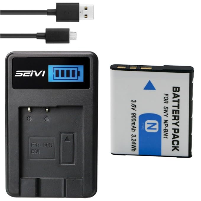 Amazon.com: BnvxR Battery + Charger for Sony Cyber-Shot DSC-W350