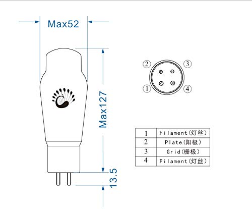 Amazon.co.jp: PSVANE WR2A3 真空管 2本セット HiFi アンプ用 2A3 2A3B