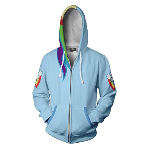 Amazon.com: Wsysnl Rainbow Dash Anime 3D Cosplay Cardigan Zip