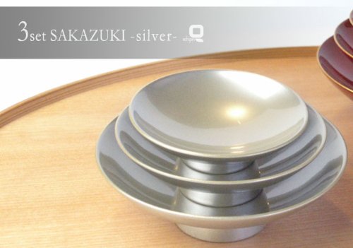 純銀製 銀盃 118g 3個セット 木箱入り 純銀製 銀盃 118g 3個セット 木