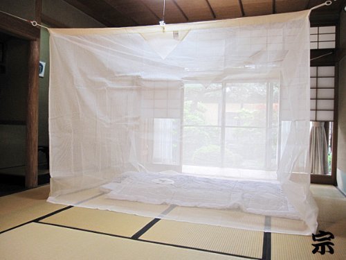 Amazon｜日本製 奈良の特産 国産蚊帳 綿蚊帳 4.5畳用 生成り 4.5帖用