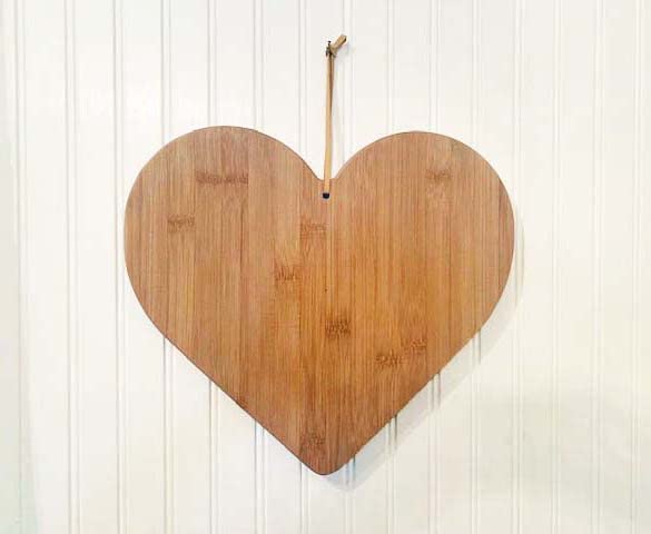 Amazon.com: Heart Shaped Cutting Board Organic Bamboo 12 x 13.5