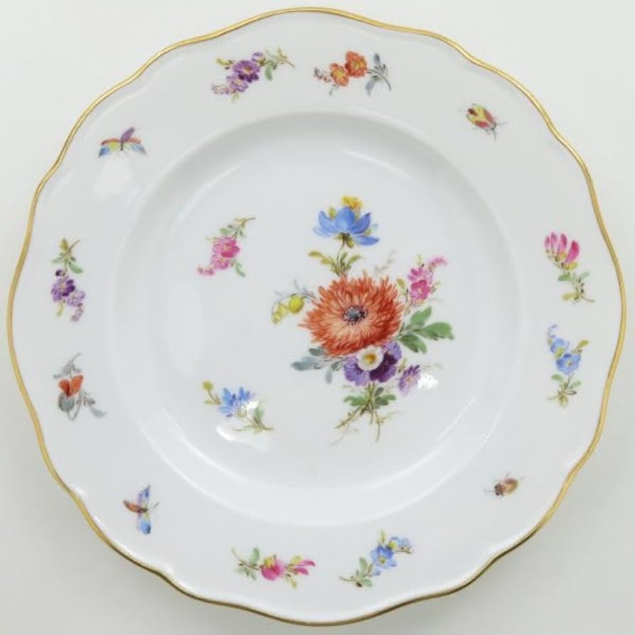 Amazon.co.jp: マイセン プレート□ベーシックフラワー ブーケ 五つ花