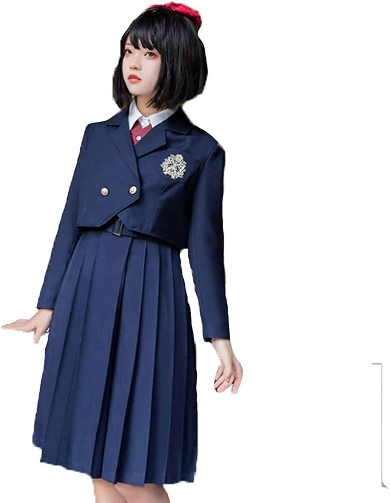 Amazon | 漫雅cos制服 ワンピース コスプレ 女子高生 jk 制服 セット