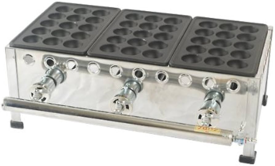 Amazon | IKK たこ焼 15穴×3連 鉄鋳物 153S LPガス | IKK伊東金属