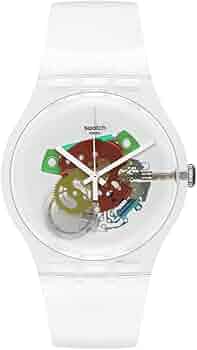 Amazon.com: Swatch New Gent BIOSOURCED Random Ghost Quartz Watch