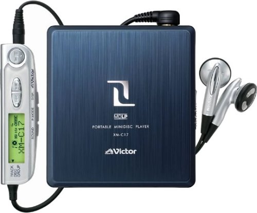 中古】非常に良いVictor JVC ポータブルMDプレイヤーXM-C17-S