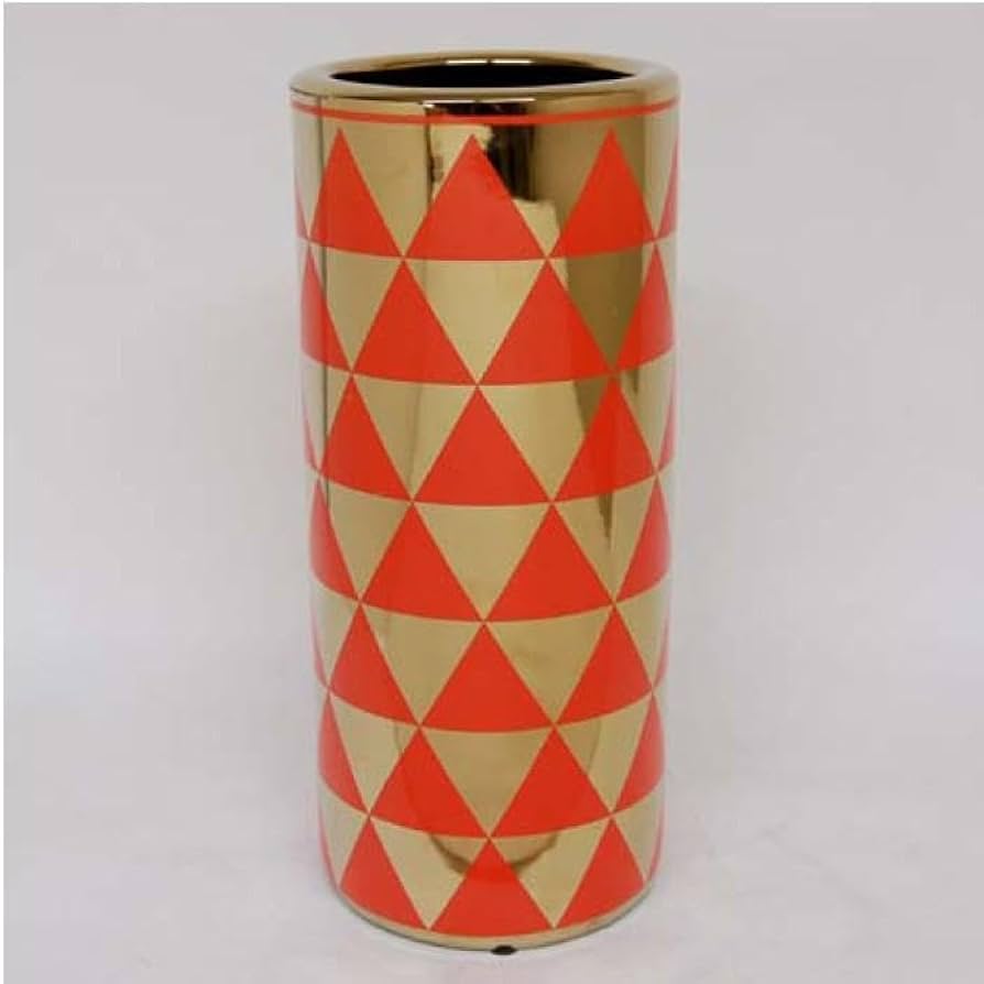 Amazon｜傘立て アンブレラスタンド 陶器製 オレンジ x ゴールド