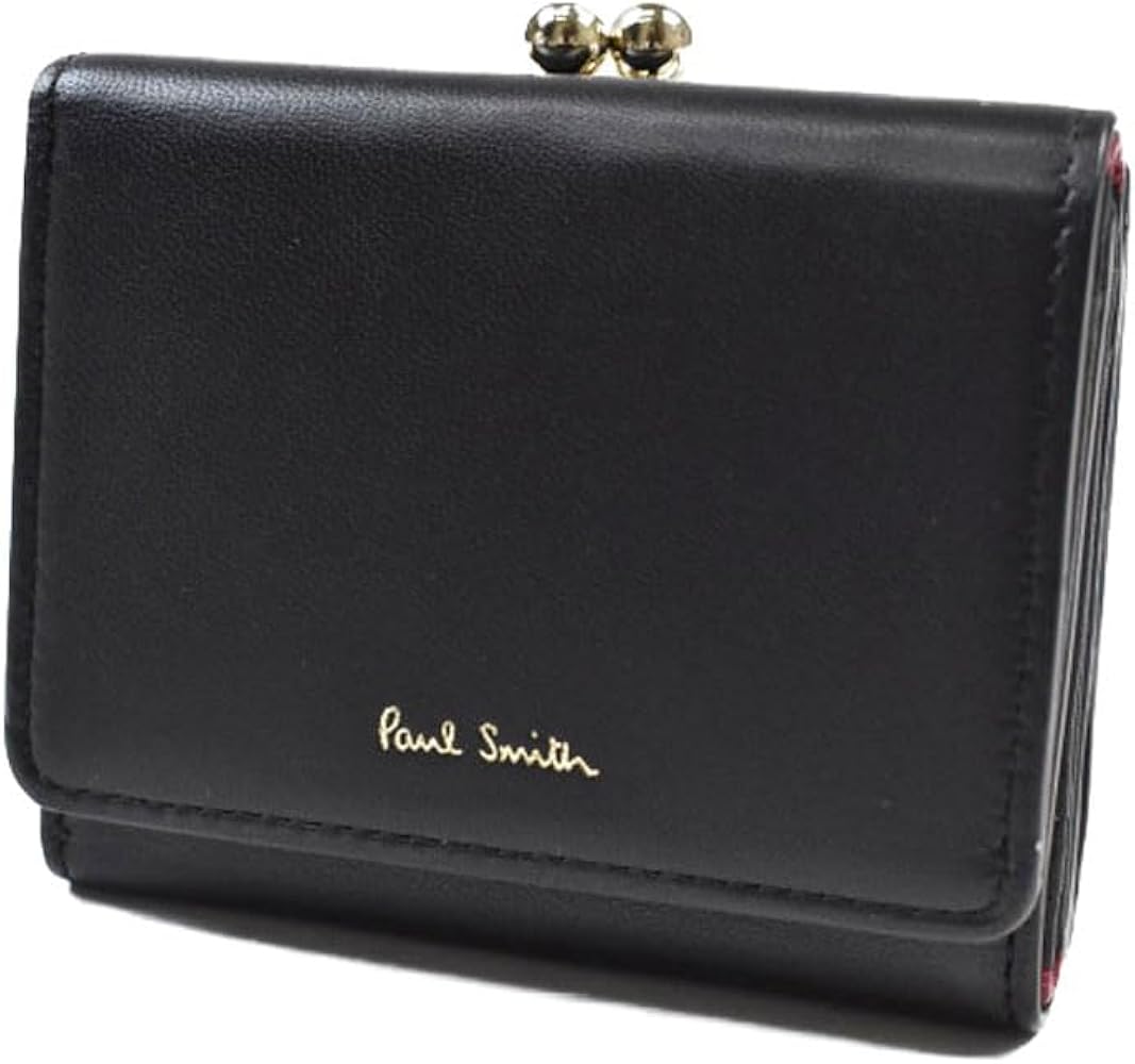 Amazon | [ポールスミス] ミニ財布 三つ折り がま口 財布 レディース