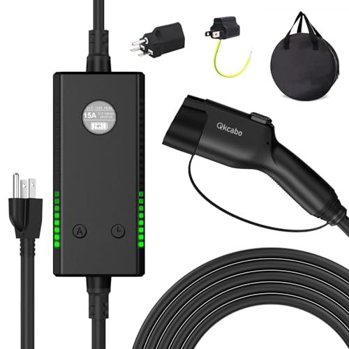 Amazon.co.jp: Qkcabo EV 充電器 電気自動車 充電ケーブル 、100-240V