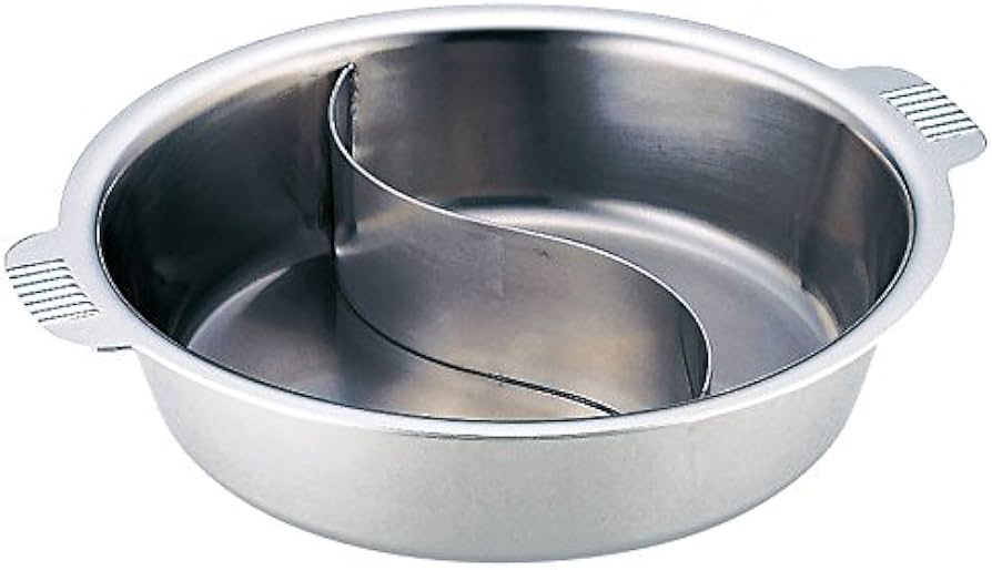 Amazon｜SW NBステンレス 電磁 ちり鍋 仕切付 26cm｜しゃぶしゃぶ鍋