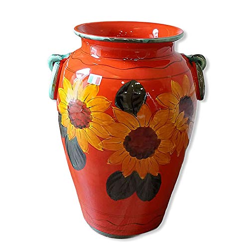 Amazon｜イタリア製 ひまわりの傘立て 輸入 雑貨 レッド｜傘立て