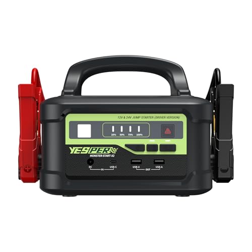 Amazon | YESPER ジャンプスターター 12V/24V車用 プロ 大型トラック