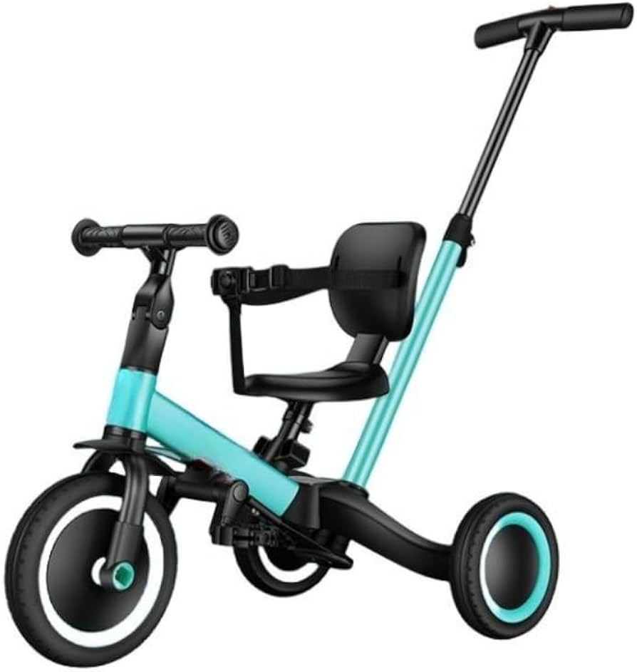 多機能 三輪車 手押し棒付き 折りたたみ 1歳～5歳 安全ベルト付き2644