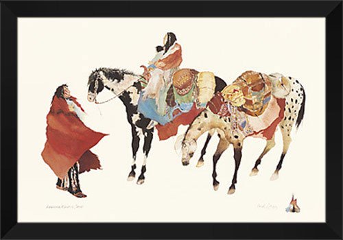 水墨画 Carol Grigg キャロルグリッグ PAINTED PONY 額縁 水墨画 Carol