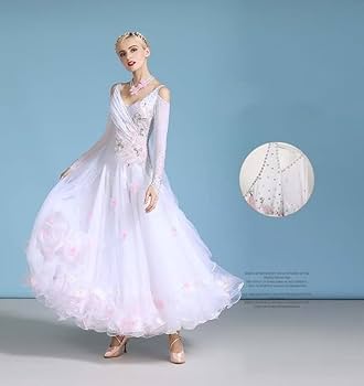 Amazon.co.jp: モダンドレス ワンピース 社交ダンス ステージ衣装