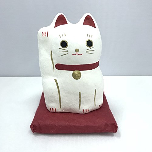 Amazon.co.jp: はりこーシカ 招き猫 白【張り子】【張子】【白猫】【5