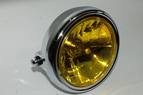 Amazon | メッキ ヘッドライト 180パイ 黄ガラス HeadLight Yellow