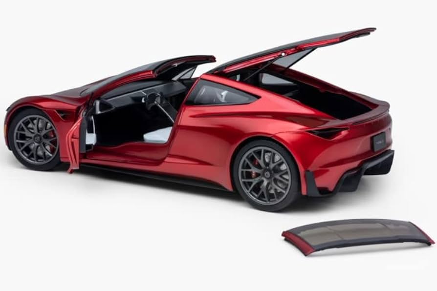 Amazon | テスラ特注 1/18 テスラ ロードスター レッド Tesla Roadster