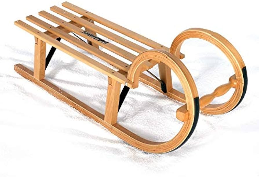 Amazon | そり 木の雪そりの冬のスノーモービルの伝統的な折りたたみ式