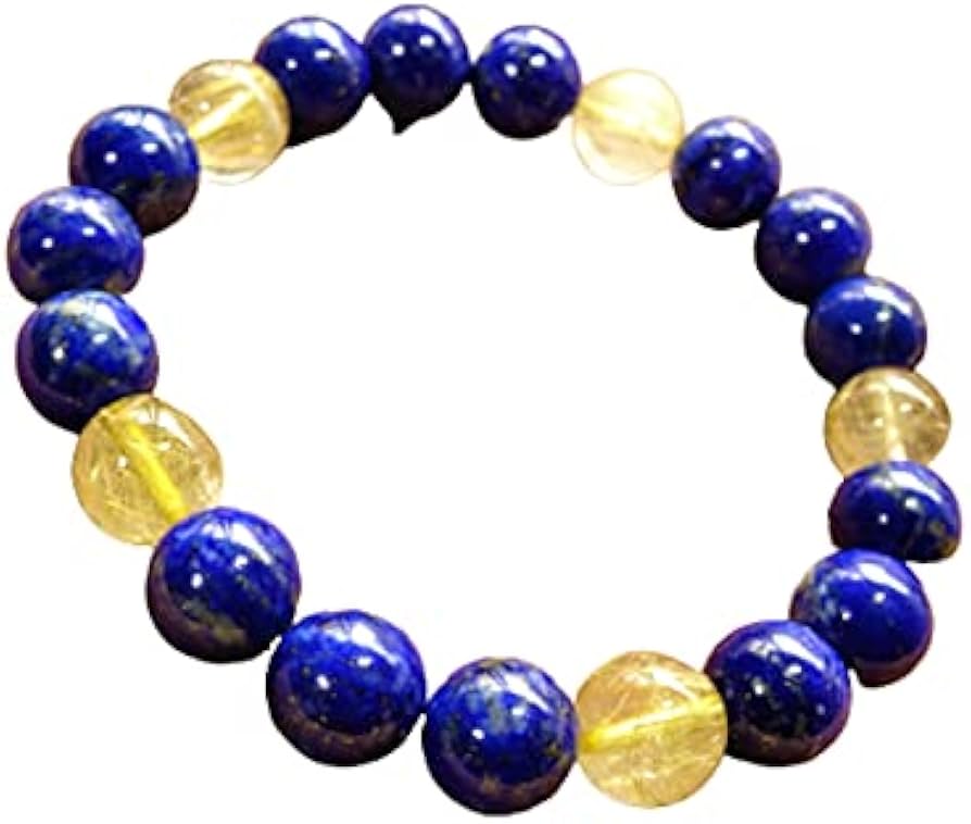 Amazon | 叶石【 最強の金運石、ゴールドルチルクォーツを、あなたの腕