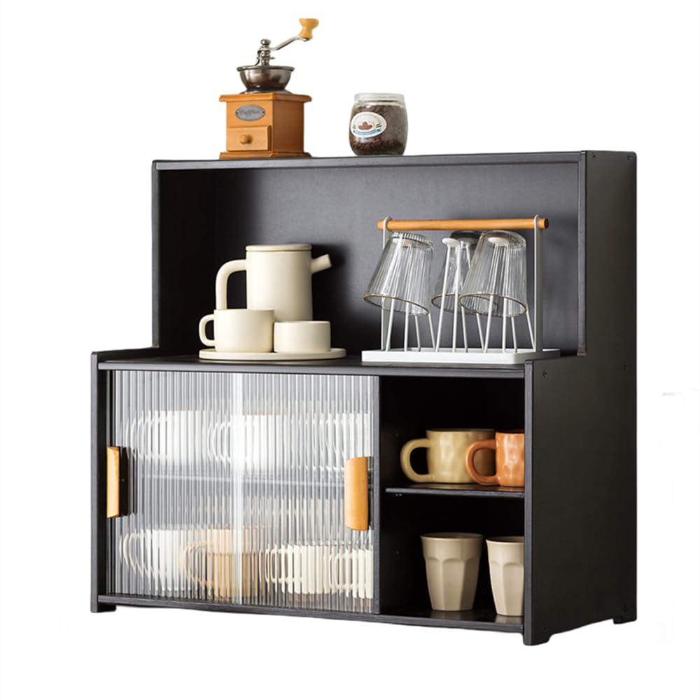 Amazon｜Sariny食器棚 3段卓上食器棚 アクリル扉 ミニ食器棚 キッチン