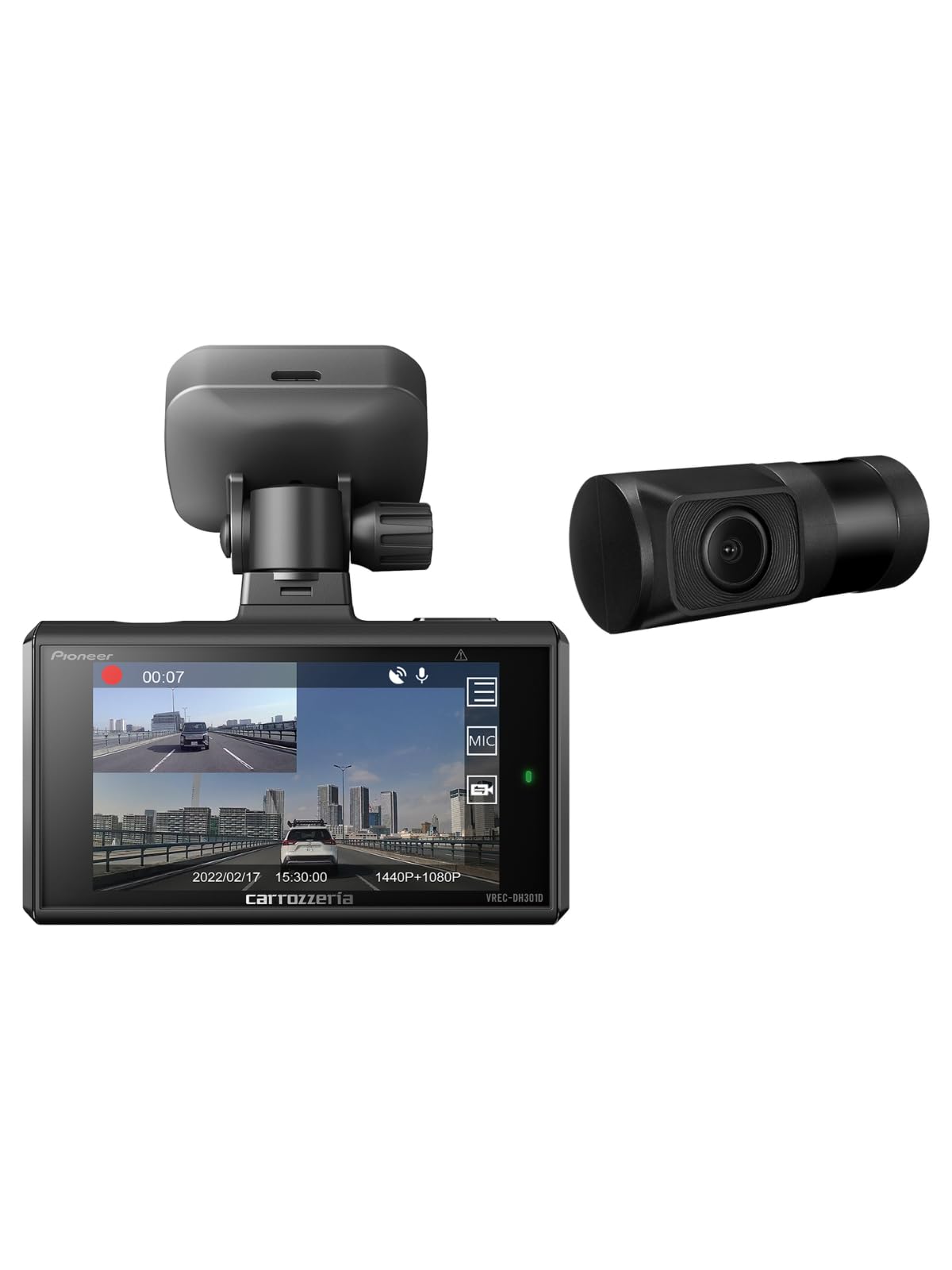 Amazon | Pioneer ドライブレコーダー VREC-DH301D 前後2カメラ 前370