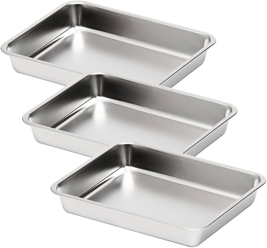 Amazon｜バット ステンレス 板厚0.8mm 業務用 3枚セット (10枚取サイズ