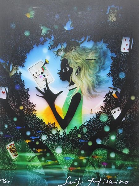 藤城清治 【Aliceのハート】 ジークレー キャンバスエディション 証明