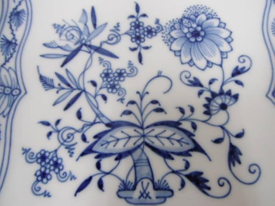 Amazon.co.jp: 128/ マイセン ブルーオニオン スクエア 角皿 プレート