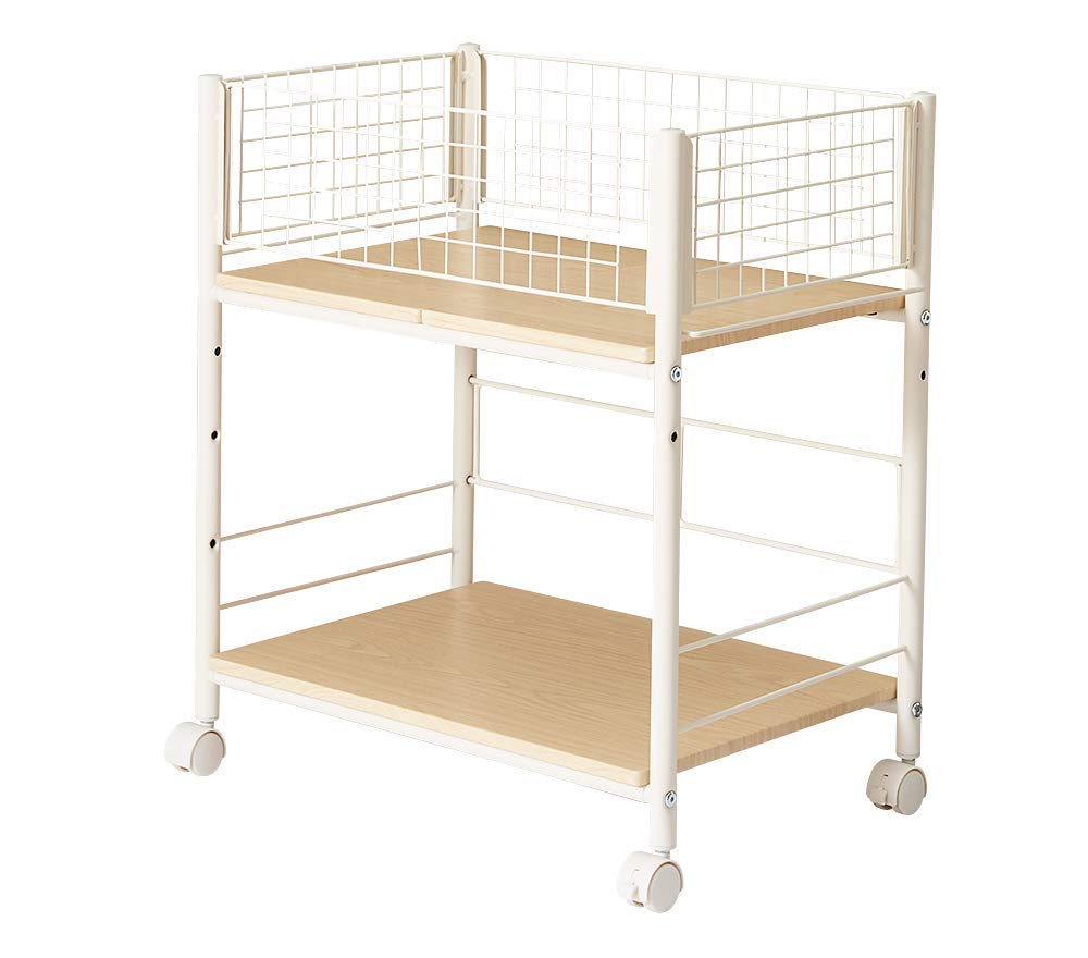 Amazon.co.jp: キャスター付き クローゼット収納ラック 幅38cm 棚板