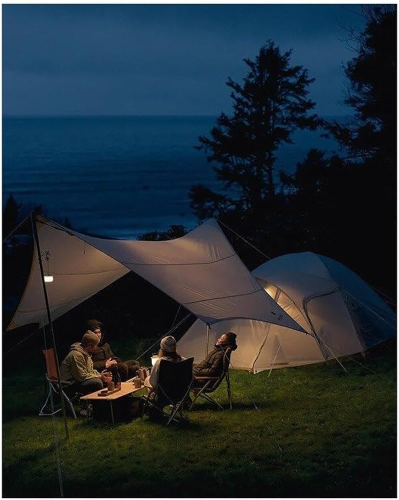 Amazon.com: Snow Peak Takibi Tarp Hexa Set Waterproof Campfire