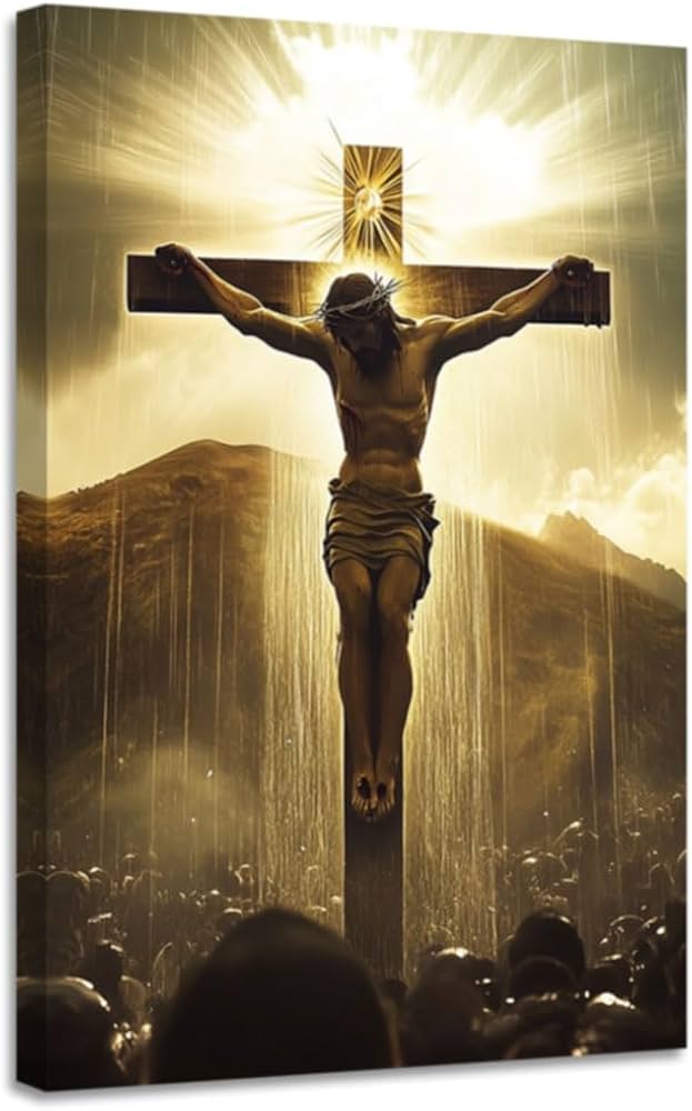 Amazon.co.jp: CGXLB キリスト教の壁アート 額入り イエス 十字架 絵画