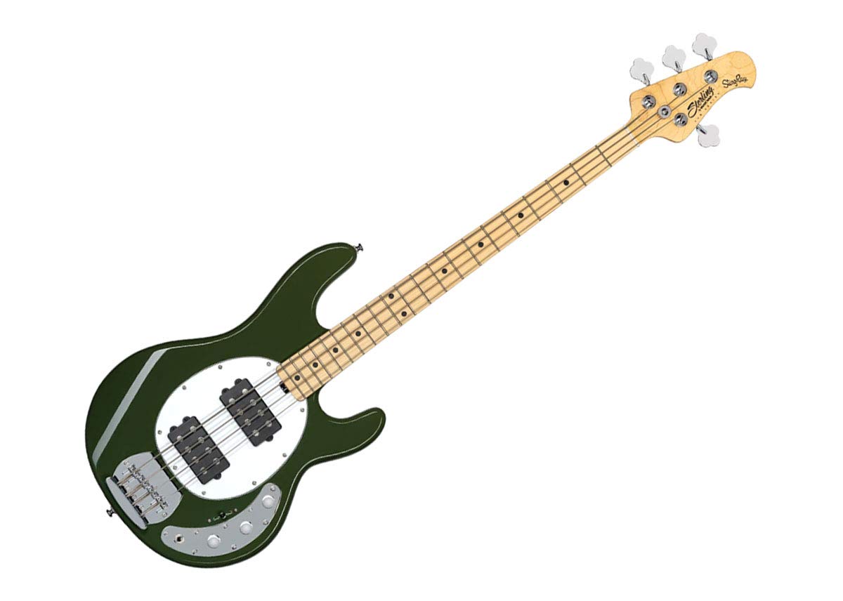 Amazon | Sterling by Music Man Stingray HH Bass in Olive | エレキ