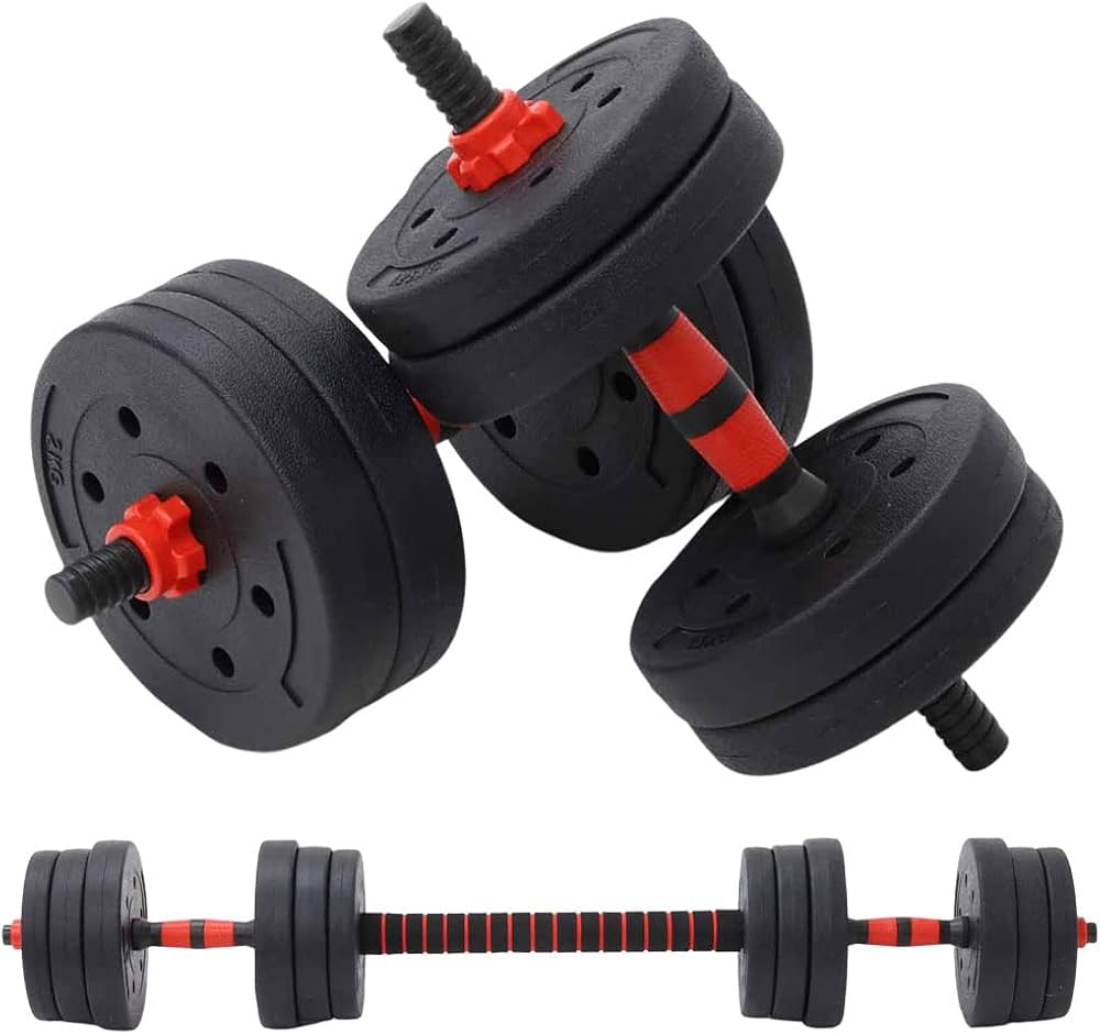 Amazon | seathestars ダンベル 可変式 バーベル プレート セット 2WAY