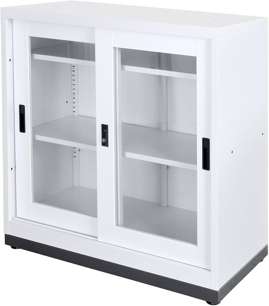 ホワイトガラス扉キャビネット 引取り限定 21日までの出品 ホワイト